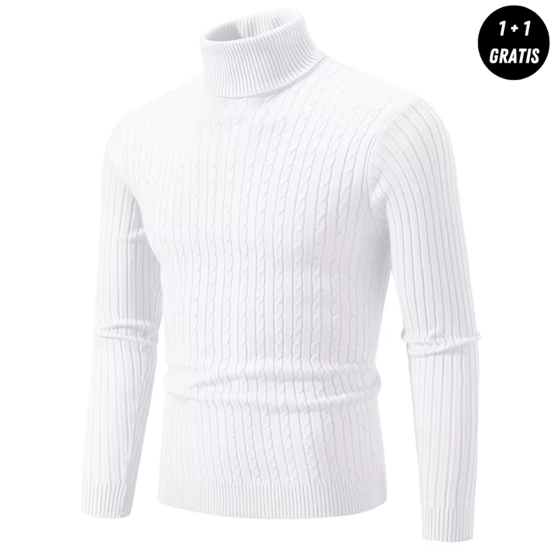 Herren Rollkragenpullover aus Strick für Winter – Enzo