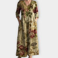 Boho Sommer Maxikleid mit lockerer Passform – Linnea