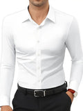 Schwarzes Herrenhemd Elegant Slim Langarm – Alviro