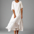 Baumwoll Langkleid Damen Elegant Sommer Look – Mila