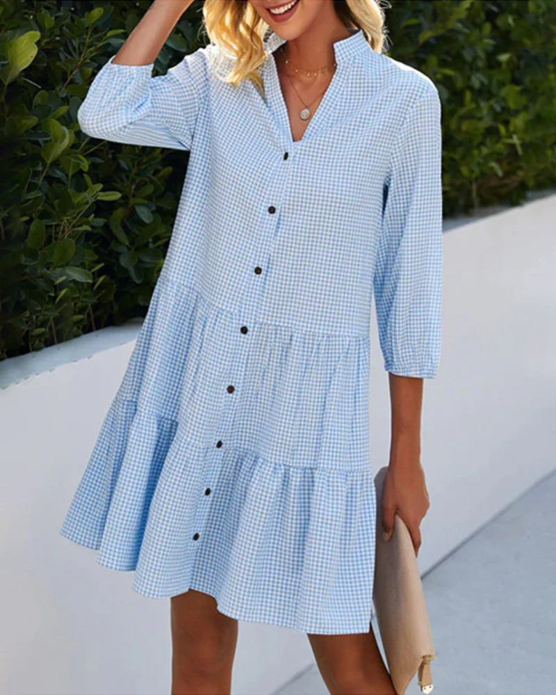 Blaues Sommerkleid mit femininer Eleganz – Isalie