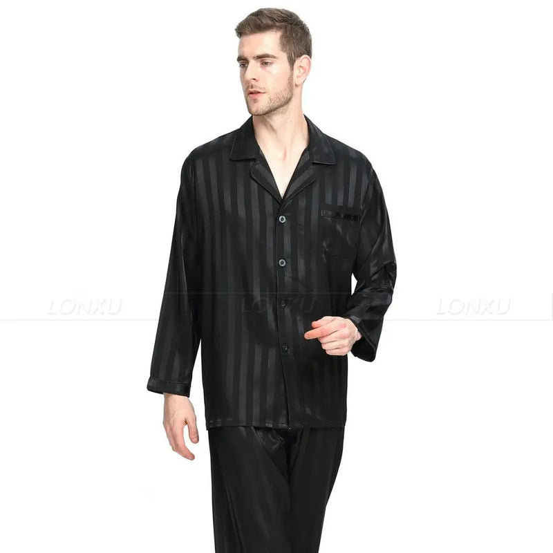 Luxuriöses gestreiftes Herren-Pyjama-Set für maximalen Komfort – Jonas