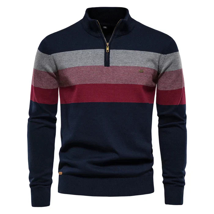 Herren Winterpullover Reißverschluss Warm Rollkragen – Norven