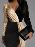 Glitzerndes Goldenes Glitzerkleid - Abendlicher Glamour