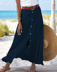 Damen Maxirock Sommer A-Linie Elegant Bequem – Thalina
