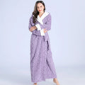 Warmer Flanell Damen Bademantel mit Kapuze & Taschen – Lena