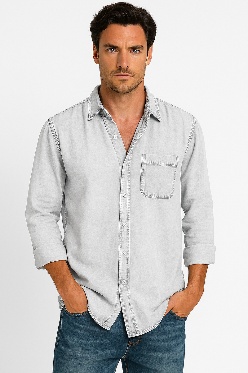 Herren Leinenhemd Langarm – Elegant & Casual Look von Elvion