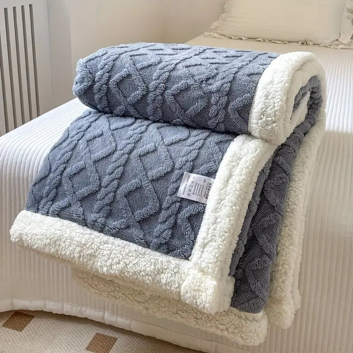 Fleece Sherpa Decke warm weich kuschelig – Greta