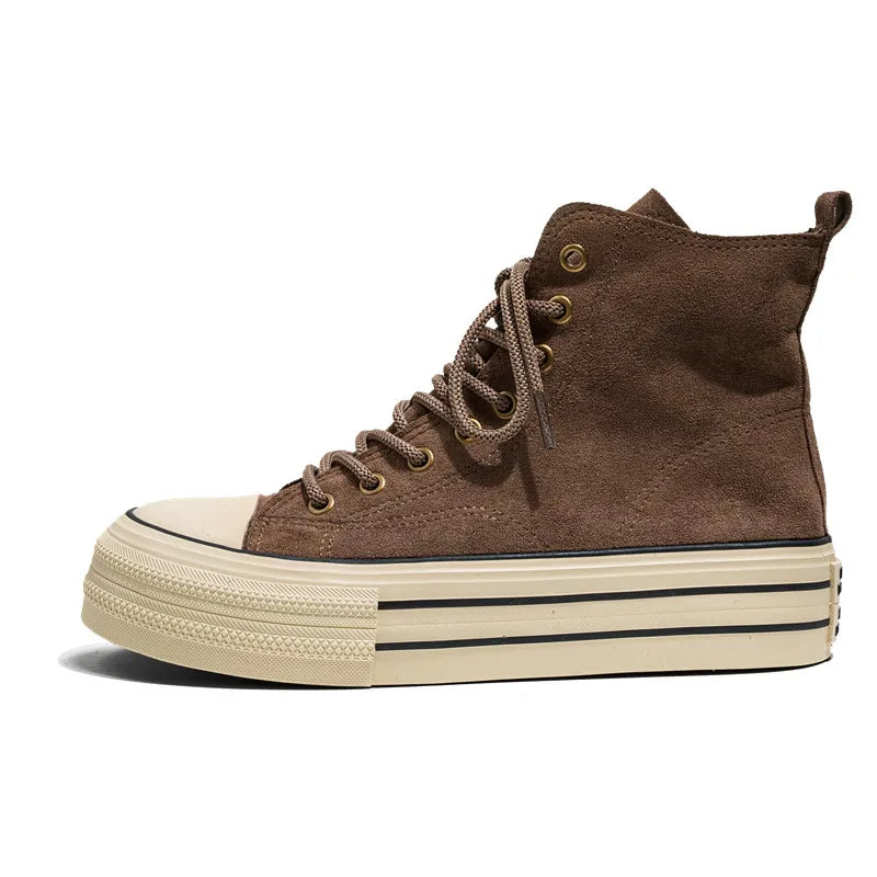 High-Top Canvas-Sneaker mit dicker Sohle – Leonie