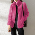 Wendbare Damen Fleecejacke mit Stehkragen – Rovina