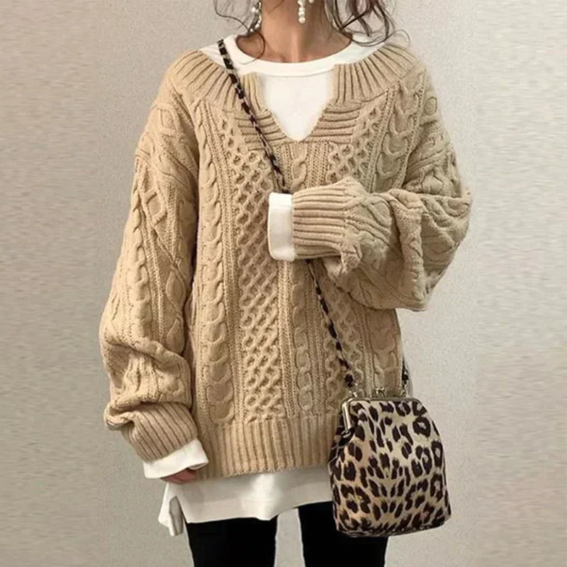 Damenpullover mit bequemer Passform und Baumwollkomfort – Lenaria