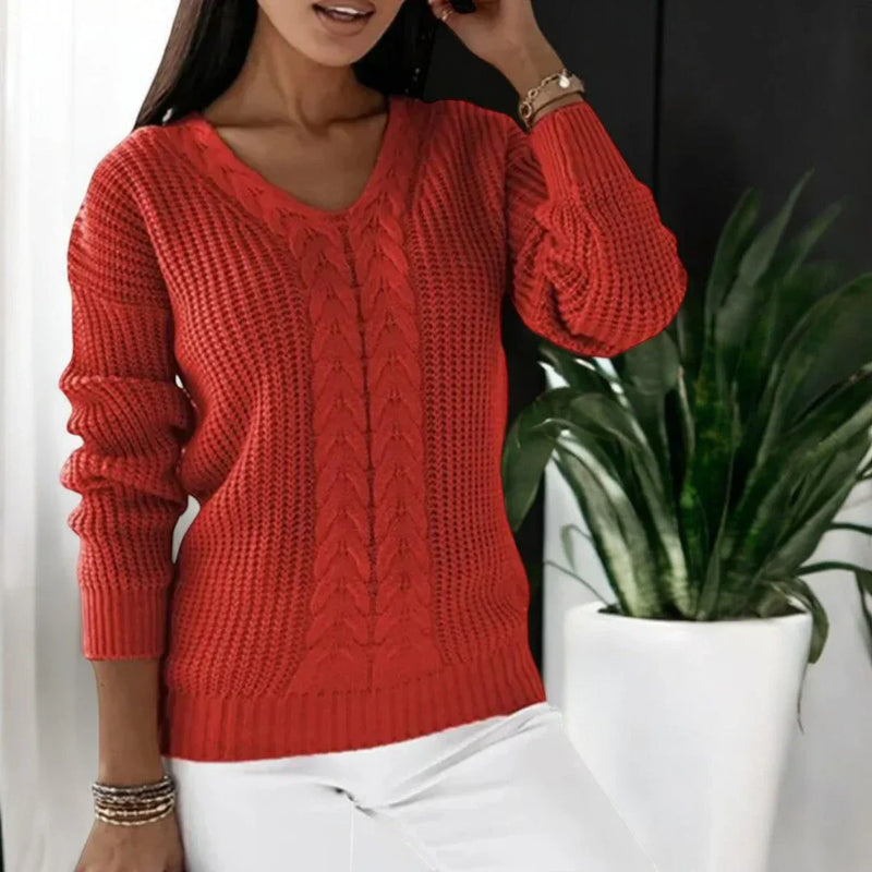 Damen Winter Strickpullover Elegant Weich Warm – Elena