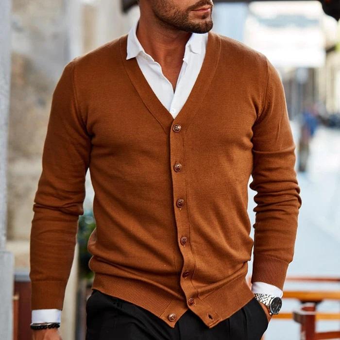 Herren-Weste mit Knöpfen & V-Ausschnitt für Eleganz – Fabian