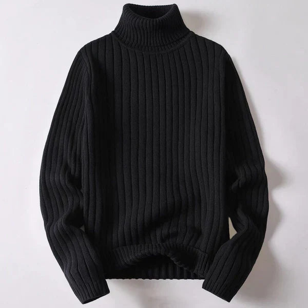 Rollkragenpullover für Herren mit Rippenstrick – Drien