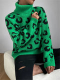 Damen Strickpullover mit Stehkragen und Rippdetails – Evelana