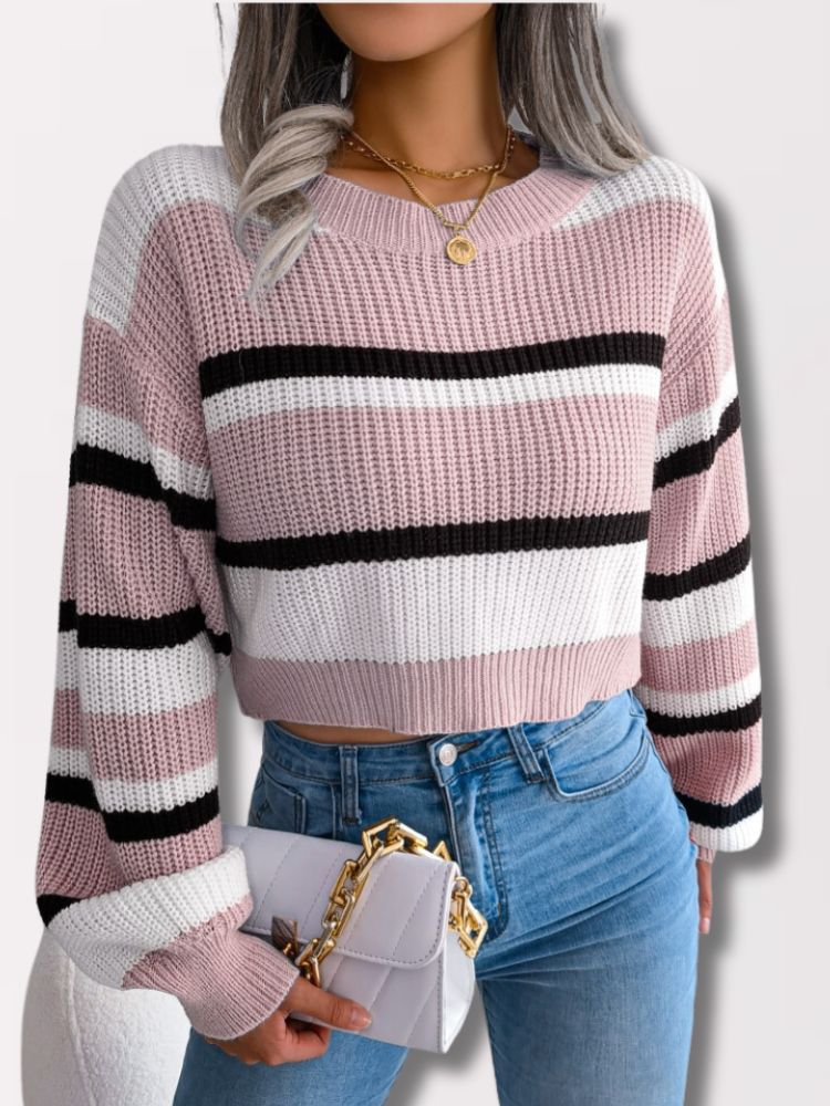 Gestreifter Kurzpullover - Emory