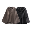 Damen Poncho Winter Elegant Asymmetrisch Weich Warm - Leonie