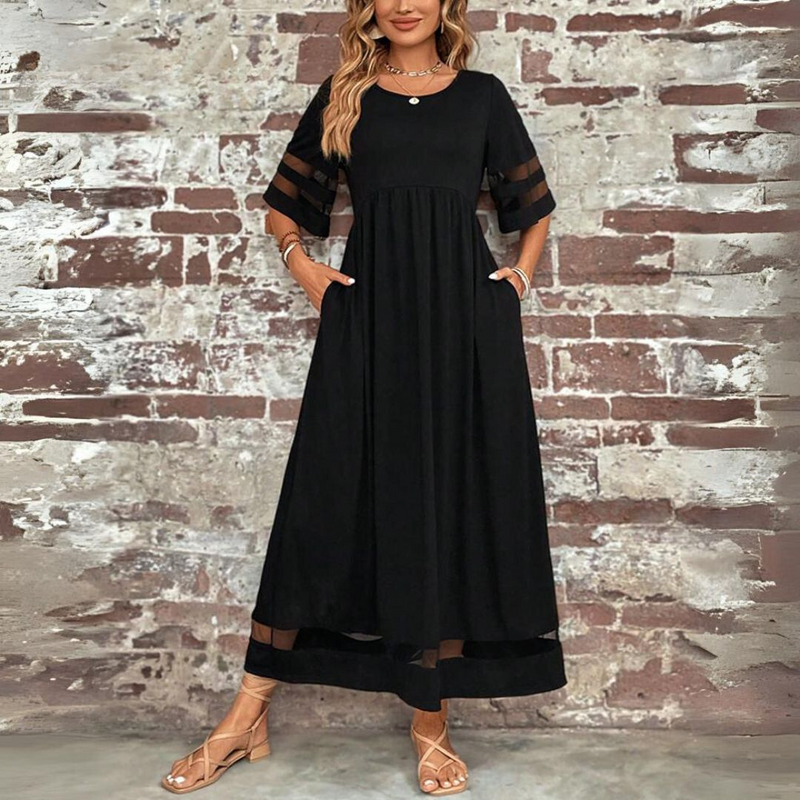 Midi Kleid mit Bauchbedeckung für Damen – Elisa