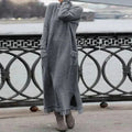 Langes Damenkleid mit warmer Passform für Herbst – Mirella