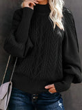 Zopfstrick Damenpullover mit bequemem Schnitt – Marcela