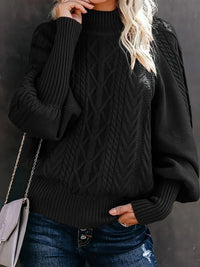 Zopfstrick Damenpullover mit bequemem Schnitt – Marcela