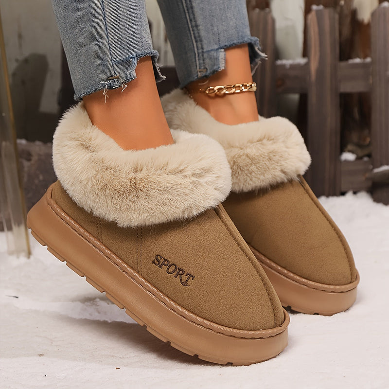 Plüsch Hausschuhe Damen Warm Rutschfest für Zuhause – Emilia