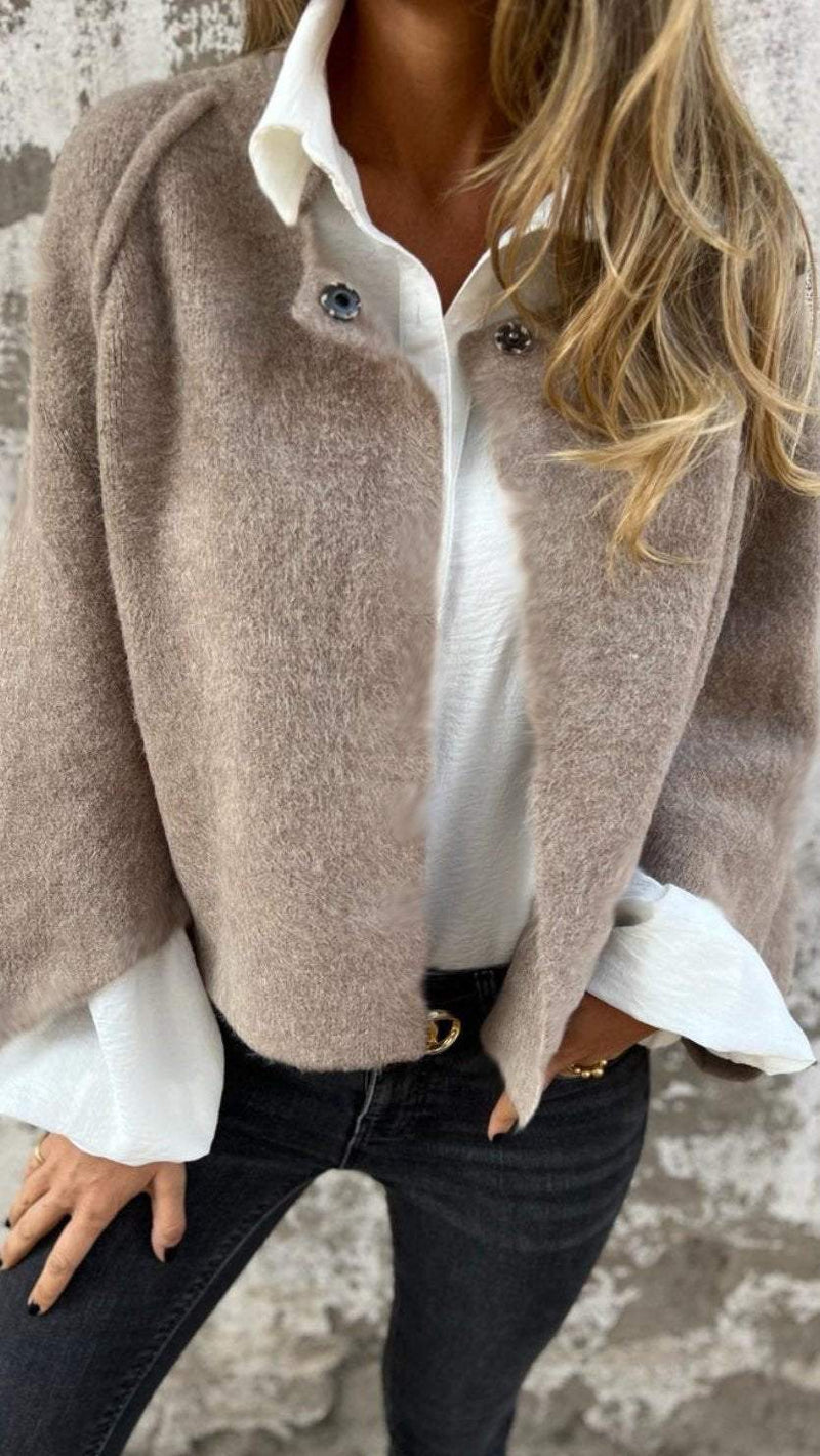 Damen Wollmantel mit klassischem Design und Komfort – Olivia