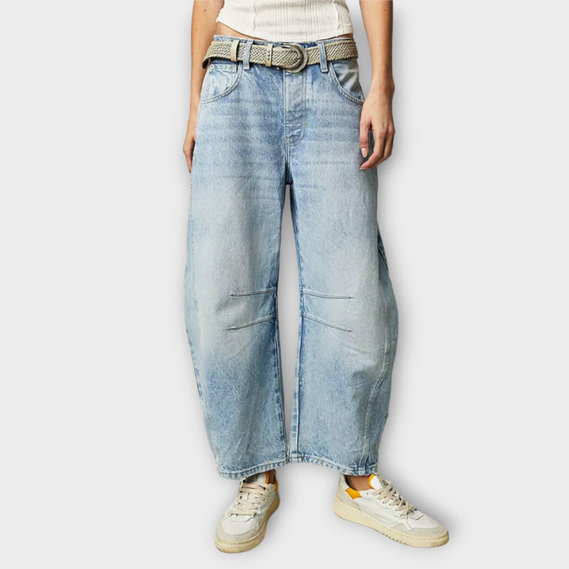 Damen Jeans Weit Elegant Komfortabler Schnitt – Helene