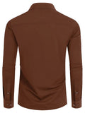 Schwarzes Herrenhemd Elegant Slim Langarm – Alviro