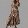 Leichtes Damen Sommerkleid mit Druckdesign für Alltag – Alina