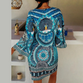 Luftiges Sommerkleid mit buntem Muster für Damen – Elanora