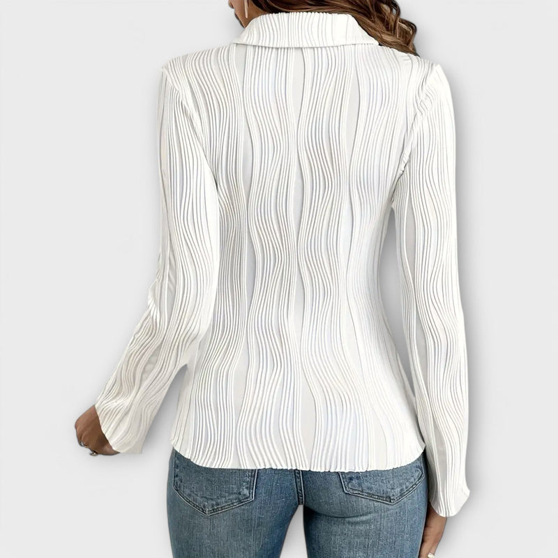 Damen Langarm Polo Elegant Freizeit Look – Meralia