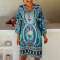 Luftiges Sommerkleid mit buntem Muster für Damen – Elanora