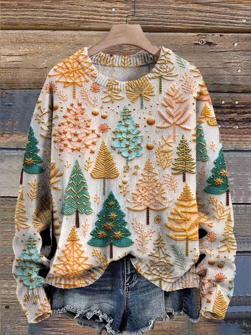 Warmer Winterpullover mit Schneeflocken-Design – Denise