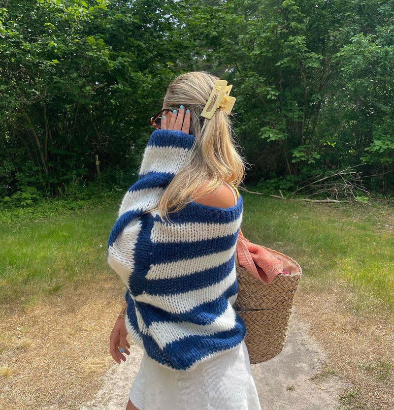 Gestreifter Oversize-Pullover für Damen – Lena
