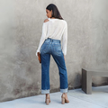 High-Waist Damen-Jeans mit entspannter Passform – Nadine