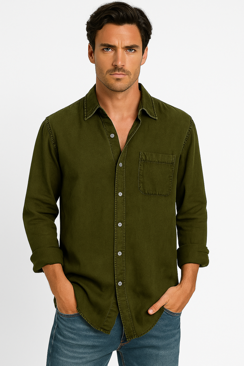 Herren Leinenhemd Langarm – Elegant & Casual Look von Elvion