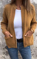 Elegante Damenstrickjacke mit langem Schnitt und Komfort – Arlena