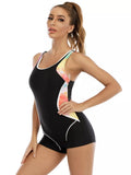 Sportlicher Badeanzug mit Patchwork-Design für Damen – Bettina