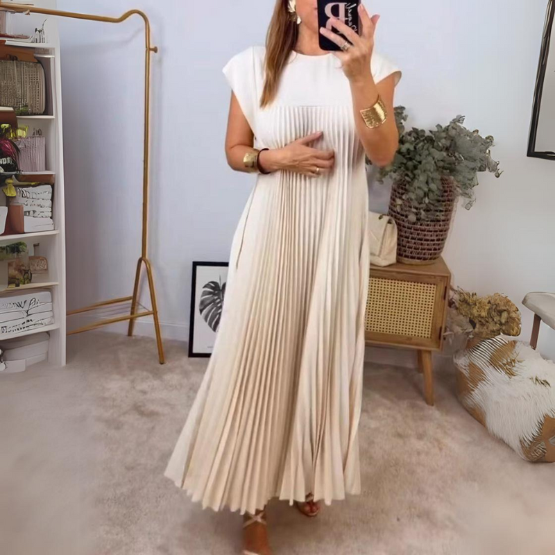 Plissiertes Maxikleid für elegante Anlässe – Helena