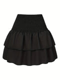 Damen-Midi-Rock mit geraffter Taille – Amelia