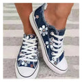Canvas-Sneaker mit Retro-Blumenmuster für Damen – Louisa