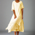 Baumwoll Langkleid Damen Elegant Sommer Look – Mila