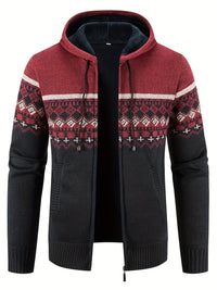 Stylischer Kapuzenpullover mit Karomuster für Herren – Joachim