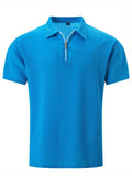 Herren Polo Shirt Sommer Waffelstrick Atmungsaktiv – Lureno