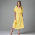 Sommerkleid Damen Luftig Blumenprint Elegant Bequem – Solenya