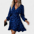 Leopardenprint Midikleid mit Gürtel – Sophie