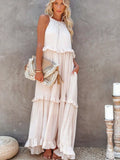 Sommerkleid Neckholder A-Linie Luftig Boho – Feliora