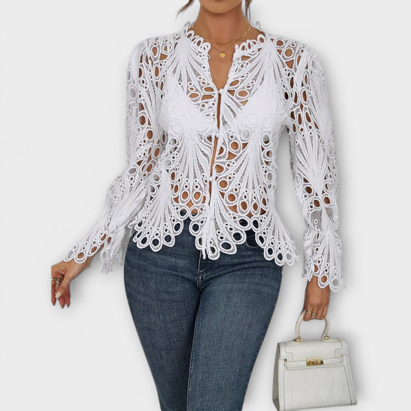 Asymmetrische Damen Bluse Modern Elegant Style – Leriana