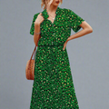 Sommerkleid Damen Luftig Blumenprint Elegant Bequem – Solenya